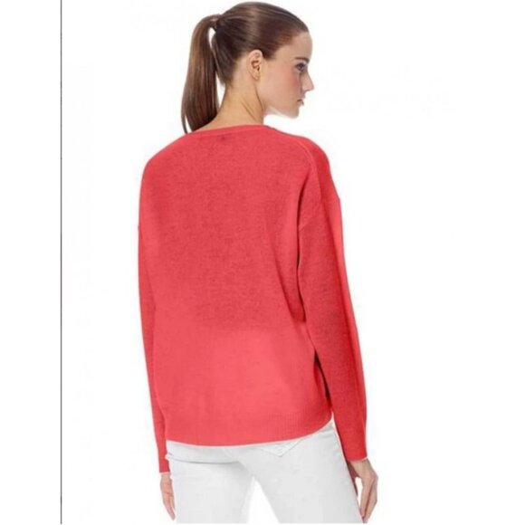 💕360 CASHMERE💕 Camille 100% Cashmere Sweater ~ Raspberry Pink Large L NWT - Picture 7 of 15